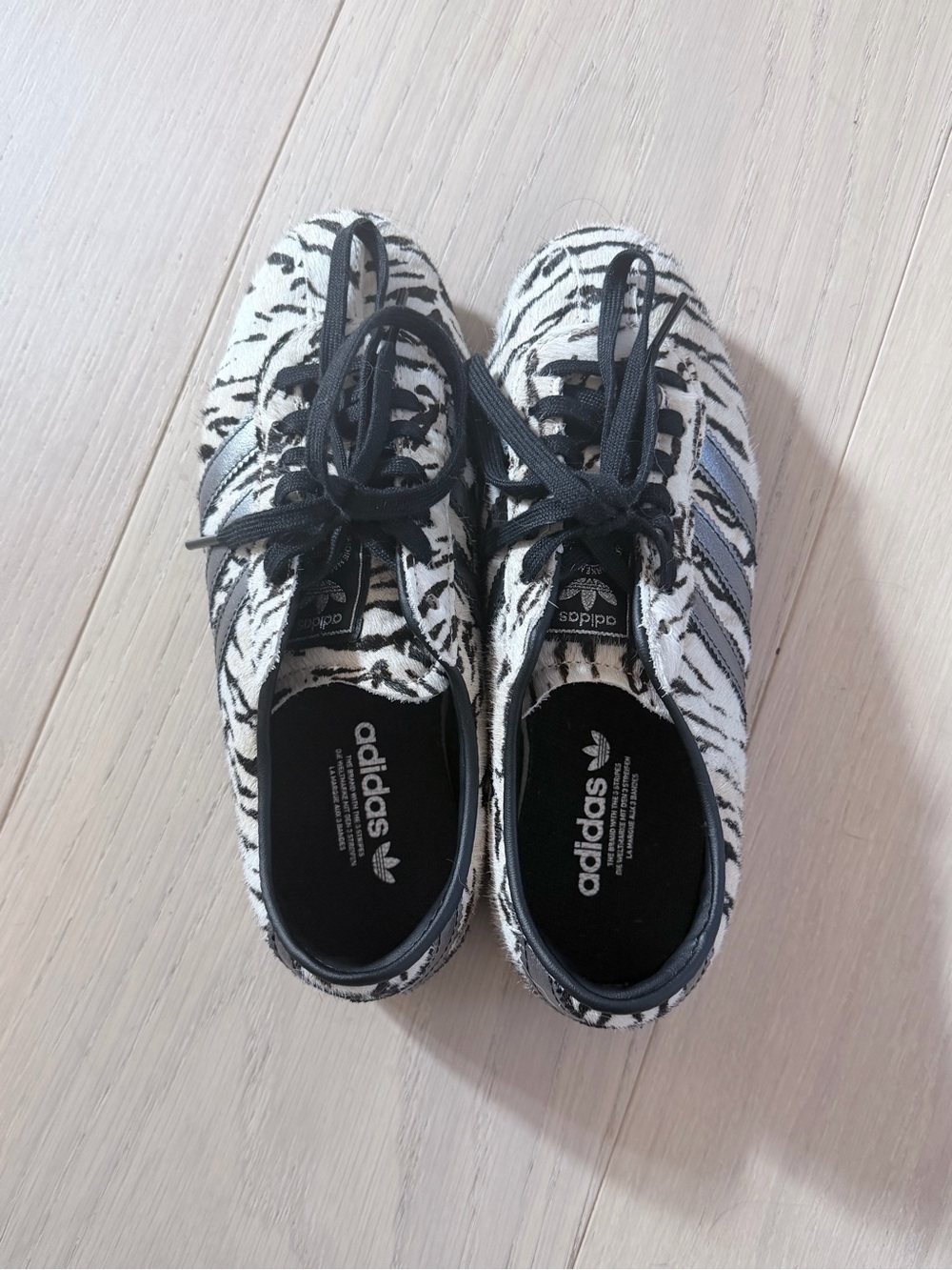 adidas Zebra-Print Black & White Sneakers